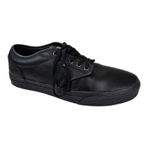 Vans Atwood Leather Black Perforated Skateboarding Shoes Men&#39;s Size 9 - £34.66 GBP