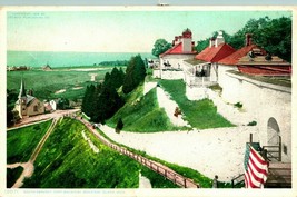 South Parapet Fort Mackinac Mackinac Island Michigan MI UNP Phostint Postcard - £3.20 GBP