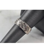 Womens Vintage Estate Sterling Silver Esposito Band Ring 3.9g E6885 - $49.50