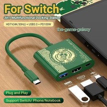 HDMI Dock Nintendo Switch Replacement Docking Adapter Zelda Tears of the... - $13.00