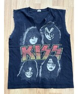 Vintage, Anvil KISS Mens V Neck, Medium  Sleeveless  T-Shirt Shirt Black - $447.09 MXN