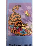 Vintage 1997 Disney Pooh &quot;Big Flowey Hug&quot; TIgger Screen Print Flag 28 X ... - $16.79