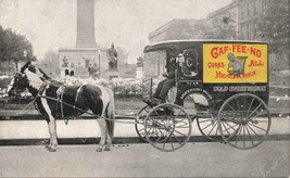 Horse Drawn Wagon Advertisement Caf No Headache Cure Printed Photo Postcard N30 - £18.40 GBP