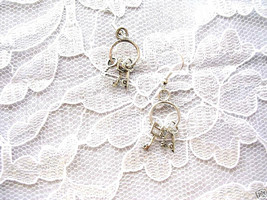KEY RING with 3 KEYS KEEPER OF THE KEYS DANGLING SILVER ALLOY PAIR OF EA... - $3.99
