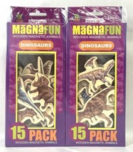 Magna Fun Wooden Magnetic Animals: Dinosaurs -2pk 15 Packin Each, New - $27.99