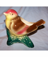 Vintage Royal Copley Brown, Red &amp; Yellow Bird Planter-5 inches tall - $14.50