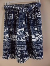 Lauren Hansen Sport Blue white print shorts with tie front Womens Size S NEW - £22.67 GBP