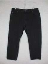 Wrangler Five Star Premium Men&#39;s Jeans Relaxed Fit Size 44 x 30 Black 97... - £21.57 GBP