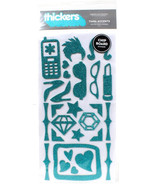American Crafts Thickers Tiara Accents Glitter Shape Chip Board Stickers... - $152.12 MXN