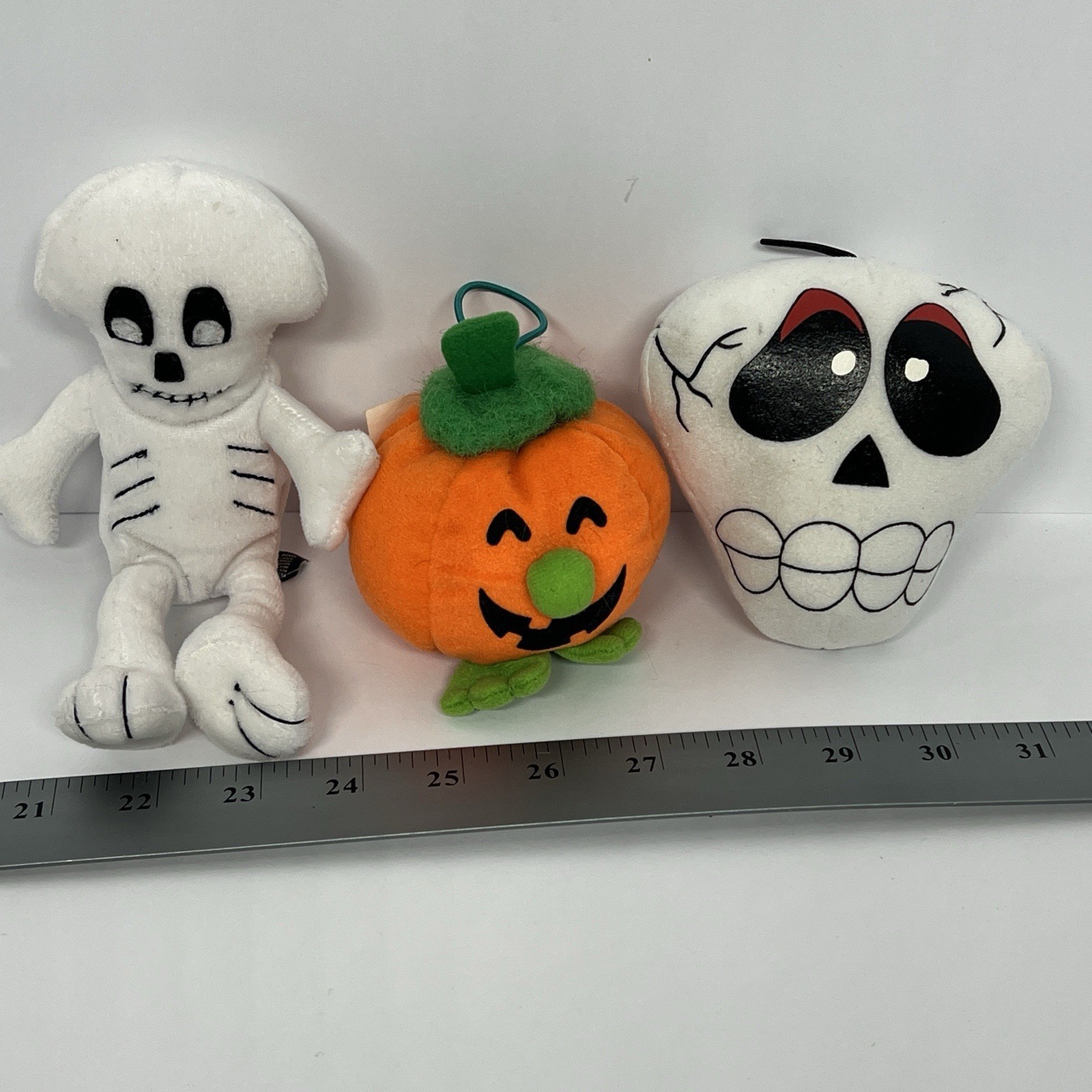 Vgt GUND Silly Screams Skull Halloween BOO BEANS Plush Set - Skeleton, Pumpkin Item image 8