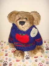Boyds Bears Dexter Bear With Apple Sweater - £12.25 GBP