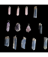 Natural Stone Gem Crystal Necklace Pendant Jewelry  Raw Stone Ready For ... - $10.92 CAD
