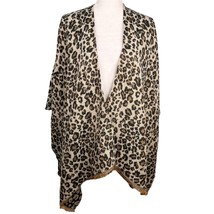 Altare Poncho Cape Animal Print Taupe Brown Black One Size New - £27.45 GBP