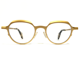 Theo Eyeglasses Frames Obus 7 Matte Gold Round Cat Eye Titanium MCM 45-20-140 - £293.95 GBP