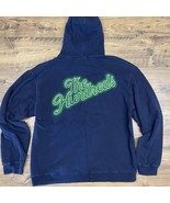 New The Hundreds Large Dark Blue Graphic Hoodie Sweatshirt Neon Green Ne... - $659.52 MXN