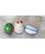 Ceramic Easter Eggs - Lot of 3 - Hand Painted - Beautiful! - £7.58 GBP