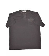 Giorgio Armani T Shirt Mens XL Pocket Short Sleeve Dark Grey 100% Cotton... - $15.39