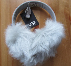 UGG Toscana Fur Earmuffs Ash Tree Sheepskin Shearling Gray New in Box - $73.76