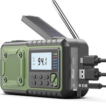 Crank Emergency Radio 5000Mah, Weather Radio, Solar Radios Battery Opera... - £43.84 GBP
