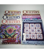 Lot of 6 vintage Quilter&#39;s Newsletter Magazine 1986 1987 1996 1998 2001 ... - £8.72 GBP