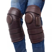 Polo Riding Knee Pads Genuine Leather Padded Knee Guards Protective Gear - $49.87