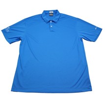 Nike Shirt Mens XL Blue Golf Polo Dri Fit Performance Short Sleeve logo sleeve - £18.02 GBP