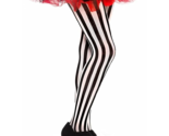 Black &amp; White Vertical Stripe Pirate Beetlejuice Goth Clown Mime Pierrot... - $9.95