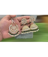 Rajasthani Banjara Tikka Earrings Gold Plated Traditional Jewlery Set Ja... - $52.70 CAD