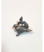 Pin Brooch Birds and Blooms 2002 Pewter - $24.84 CAD