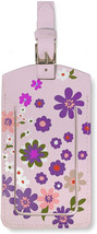 Kate Spade New York Vegan Leather Luggage Tag for Women, Pink/Purple Dur... - $41.99