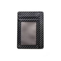2022 Fashion Style Black Carbon Fiber Card Holder Slim Thin  Men Women Smart Sma - £7.60 GBP