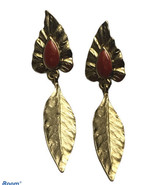 goldtone dangle earrings Signed - $16.50 CAD