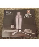 Bartender Kit Stainless Steel Cocktail Shaker Set -5 Piece  - £5.50 GBP