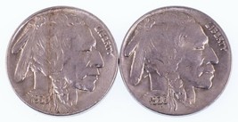 Lot of 2 1930 Buffalo Nickels (P + S) in AU Condition, Natural Color - £44.85 GBP