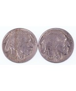 Lot of 2 1930 Buffalo Nickels (P + S) in AU Condition, Natural Color - $78.17 CAD
