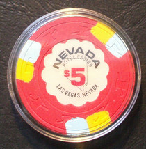 (1) $5. NEVADA HOTEL CASINO CHIP - LAS VEGAS, NEVADA - 1990 - £23.86 GBP