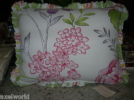 Rose Tree &quot;Marseilles&quot; Floral 1PC Breakfast Pillow 12X16 Nip - £35.90 GBP