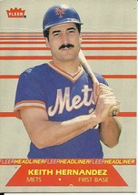 1987 Fleer Headliners Keith Hernandez 5 Mets VG - £0.78 GBP