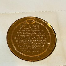 Franklin Mint Coin Medal History United States Bronze Liberty Welcomes World vtg - £15.70 GBP