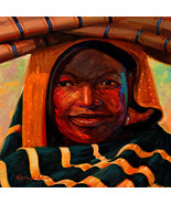 African Market Woman By Kanayo Ede. Giclee Print On Canvas. 24&quot; x 24&quot; - £117.35 GBP+