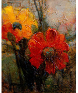 Textured Petals by Kanayo Ede. Giclee print on canvas. 20" x 24" - $125.00