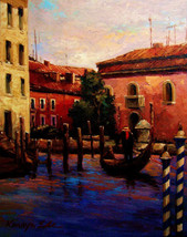 Venice Sunset by Kanayo Ede. Giclee print on canvas. 24&quot; x 30&quot; - $190.00