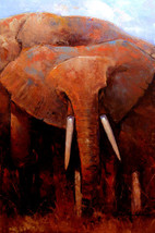 Serengeti Elephants by Kanayo Ede. Giclee print on canvas. 24&quot; x 36&quot; - £179.64 GBP