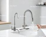 Combo 12&quot; Kangen Faucet &amp; 15&quot; 2 Handles Sink Faucet Satin Nickel - £453.72 GBP+