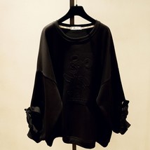 Batwing Sleeve Sweatshirts Solid Color Autumn Hoodies Women Big Loose Spring Top - £79.06 GBP