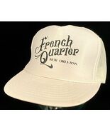 Vtg FRENCH QUARTER Hat-New Orleans-Snapback-White - $18.74