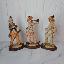 Set of 3 1984 Arnart Pucci Musical Hobo Clown Figurines on Wood Bases - $29.58