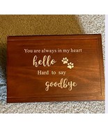 Pet Memorial Urn for Dog or Cat Ashes Wooden Dog - $40.85 CAD