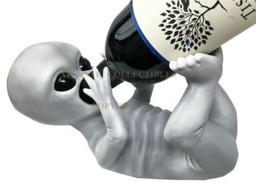 Primary image for Extra Terrestrial Alien UFO Outer Space Colony Wine Bottle Holder Figurine Decor