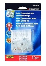 Monster Cable Rj45 Connector Plugs Category 6 8 Position, 8 Conductor Clear 10 - £9.18 GBP